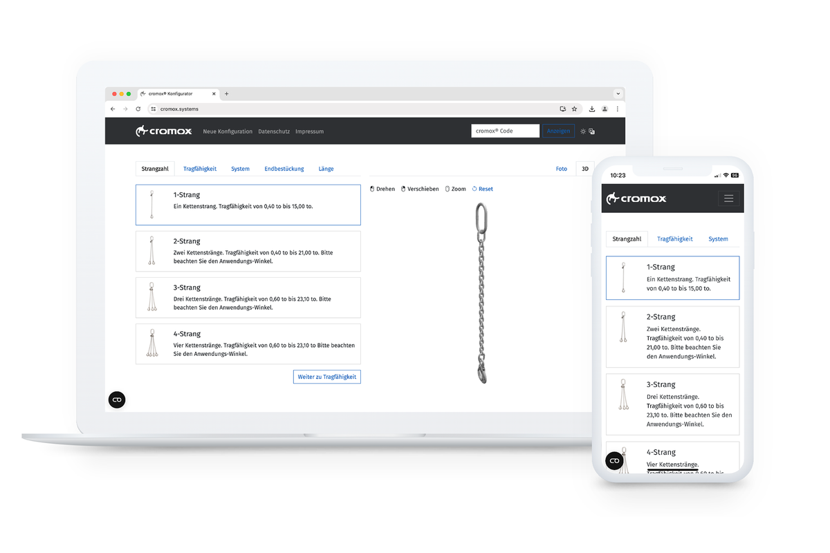 cromox Konfigurator // Ketten Wälder setzt digitalen Produkt-Konfigurator um