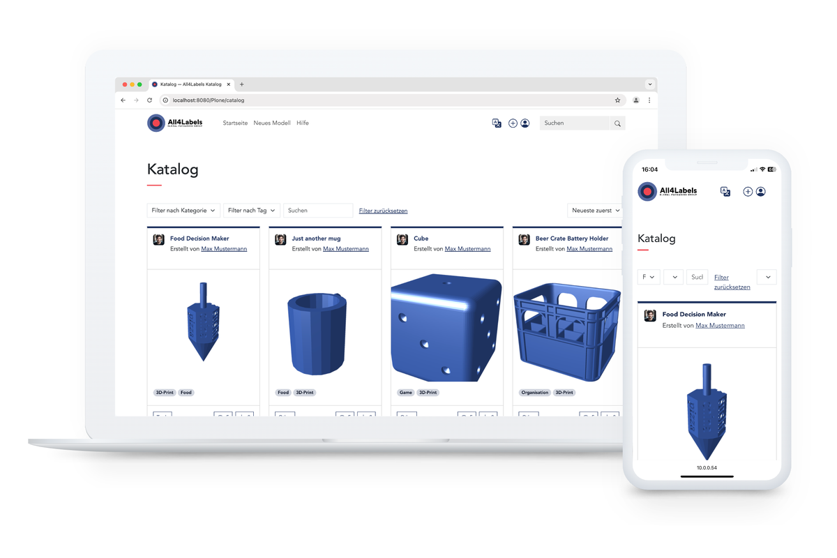 Katalog für 3D-Druckteile // All4Labels Group setzt auf webbasierte Lösung